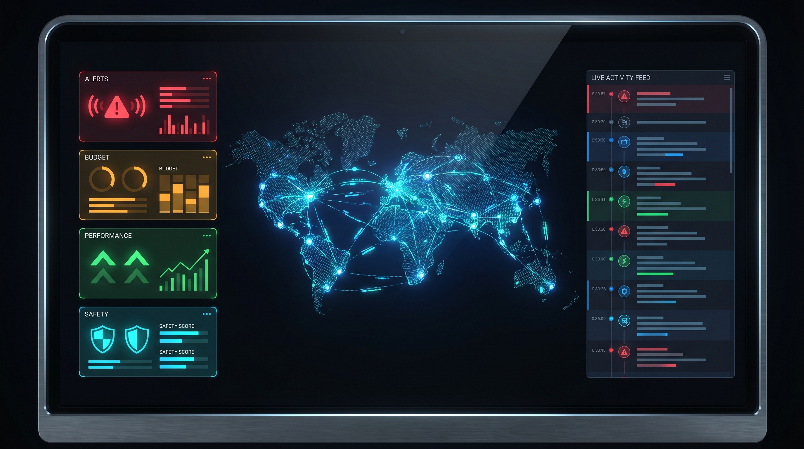 Operational dashboard with real-time KPIs